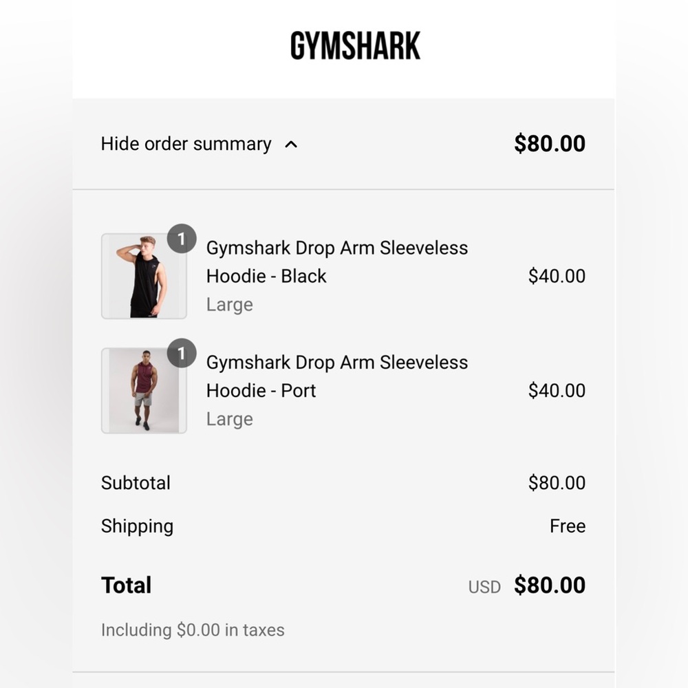 Gymshark Men’s Drop Arm Sleeveless Hoodies (OG) (Large / L) 🦈 - Picture 9 of 9